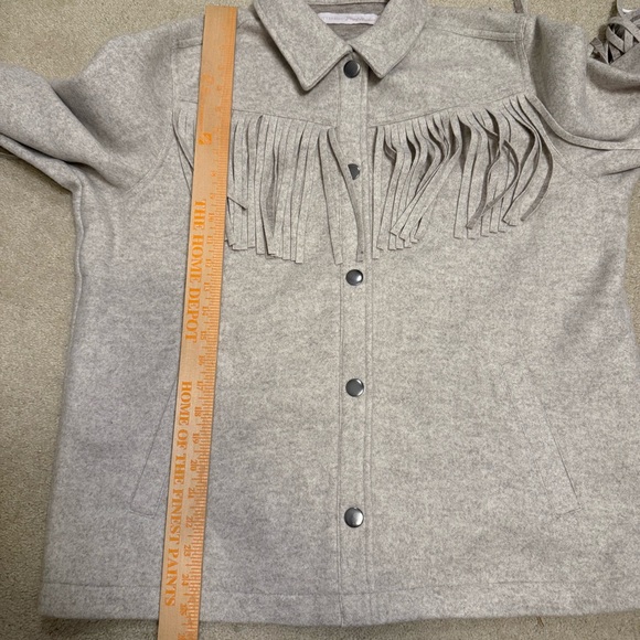 Flag & Anthem Arley Fringe Jacket Women’s Large Button Snap Front Western Boho - Picture 10 of 10